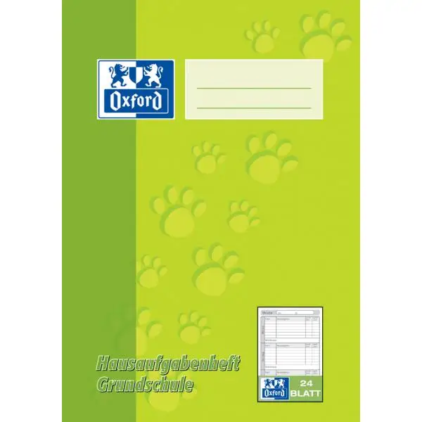 Oxford Hausaufgabenheft "Grundschule", DIN A5, 24 Blatt (EAN: 4006144964440)