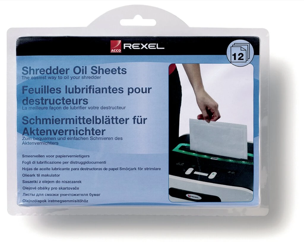 Rexel Schmiermittel-Blätter für Aktenvernichter, 12 Blatt (EAN: 5028252248020)
