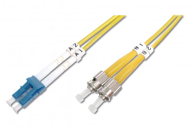 DIGITUS LWL Patchkabel, LC-Duplex - 2 x ST, OS2, 1,0 m (EAN: 4016032249337)