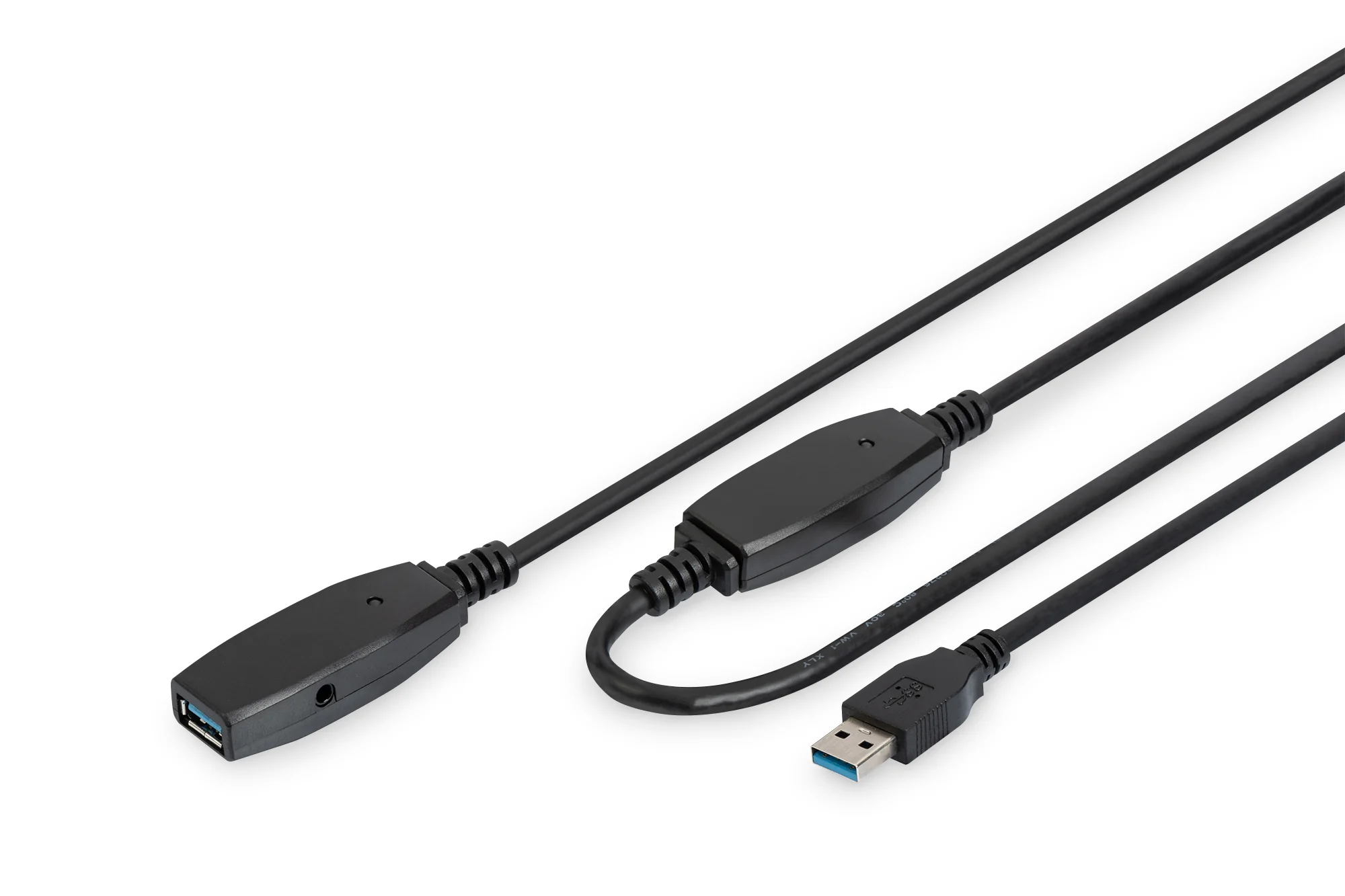 DIGITUS Aktives USB 3.0 Verlängerungskabel, 20,0 m, schwarz (EAN: 4016032457503)