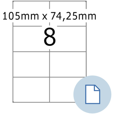 HERMA Universal-Etiketten DATAPRINT, 105 x 74,25 mm, weiß (EAN: 4008705084086)