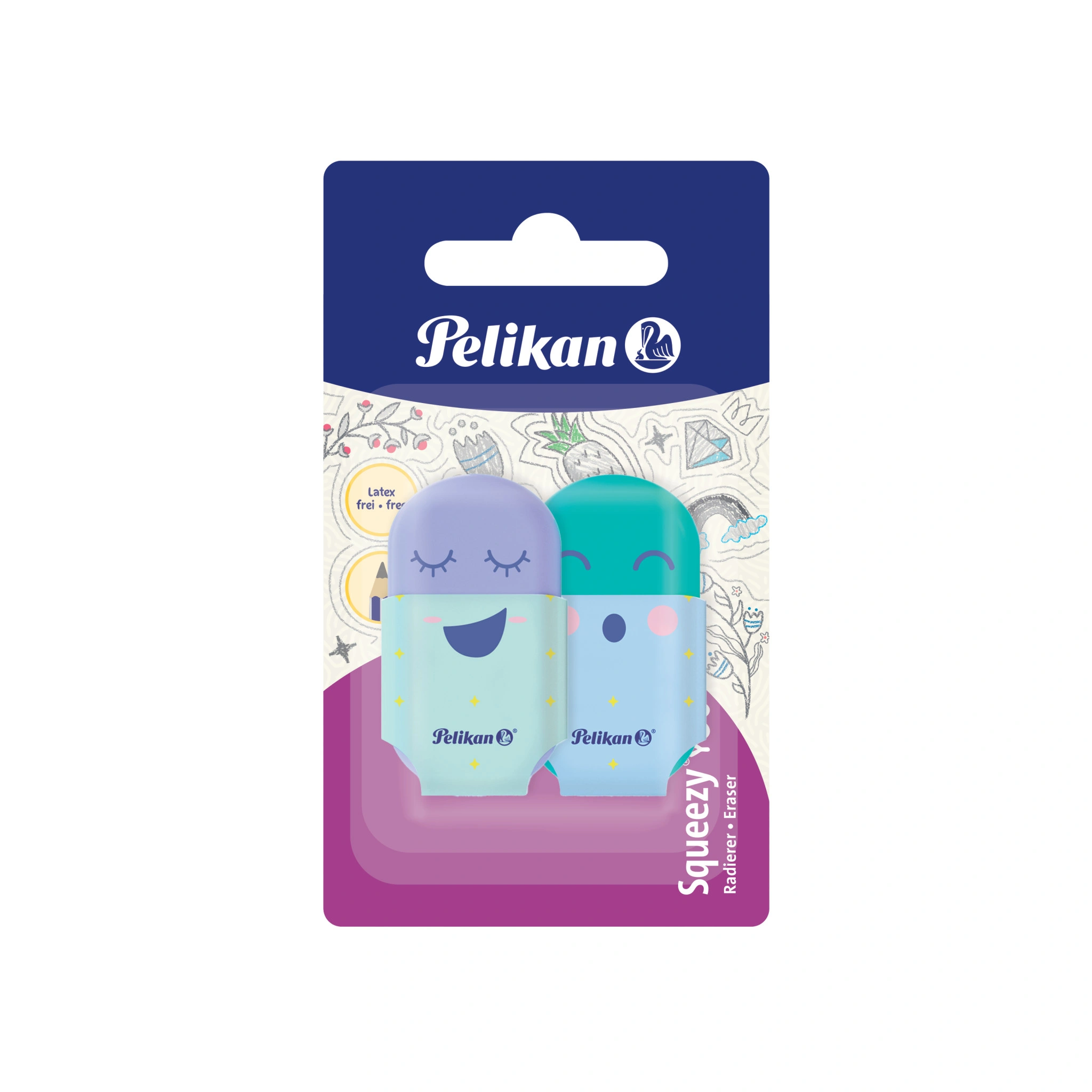 Pelikan Kunststoff-Radierer Squeezy You, Blisterkarte (EAN: 4012700606211)