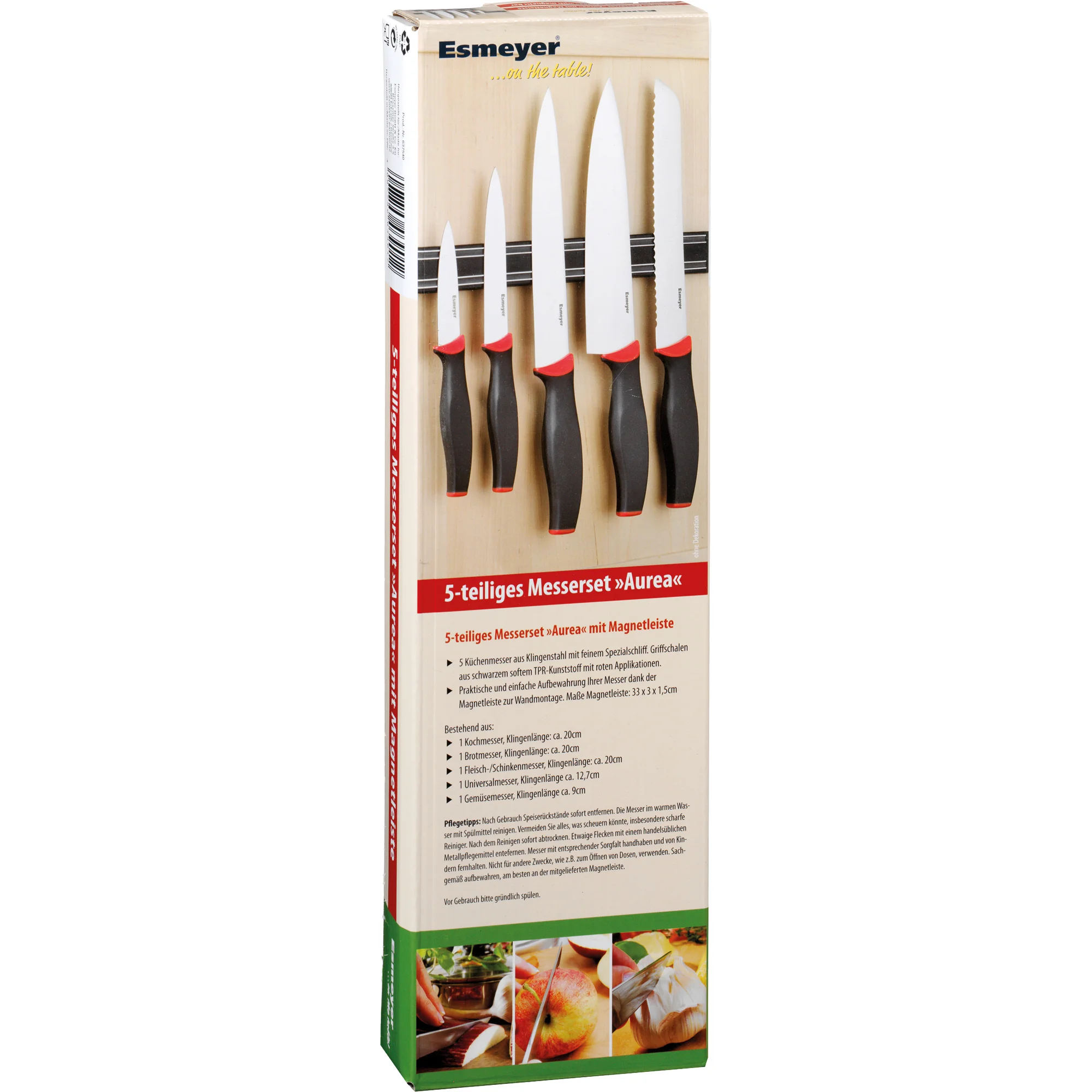Esmeyer Messerset, 5-teilig, mit magnetischer Hängeleiste (EAN: 4007796039012)