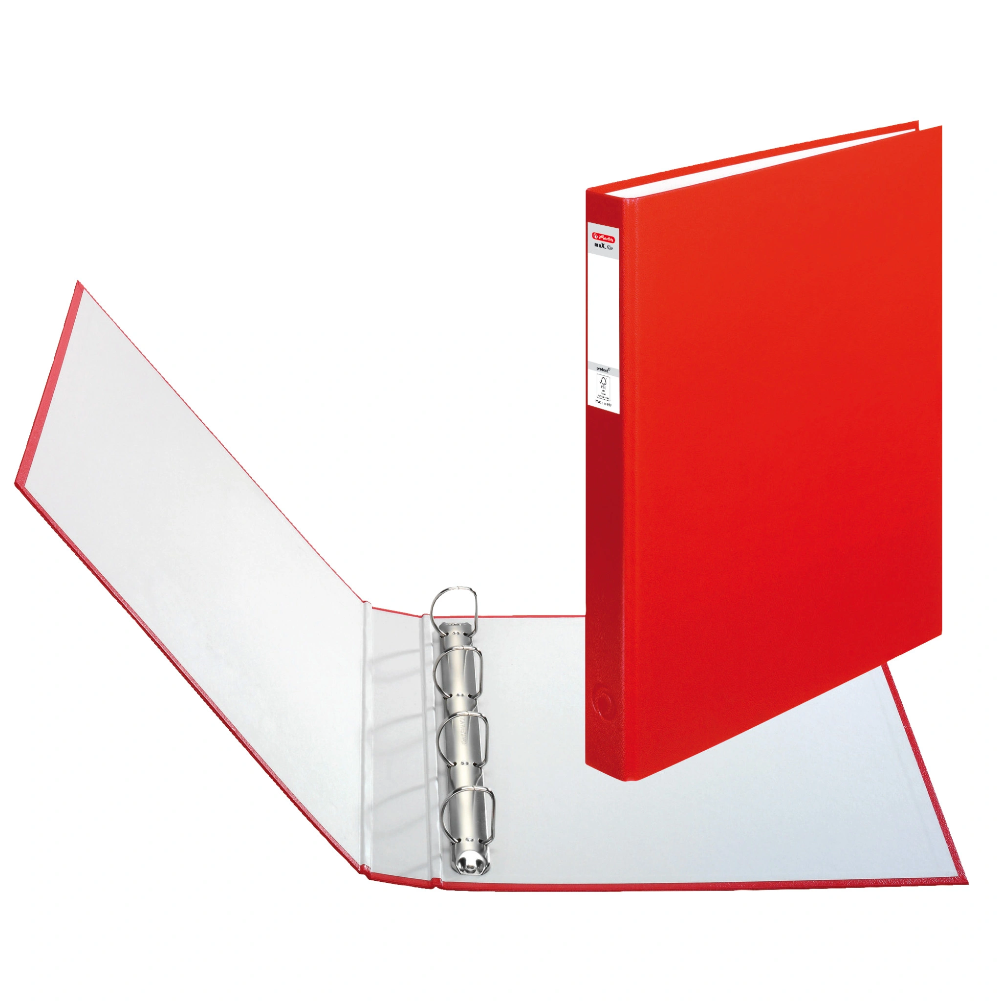 herlitz Ringbuch maX.file protect, A4, 4-Ring-Mechanik, rot (EAN: 4008115304033)