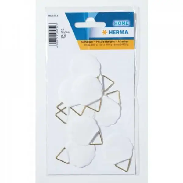 HERMA Bildaufhänger Durchmesser 34,5 mm, Shirting, weiß (EAN: 4008705057523)