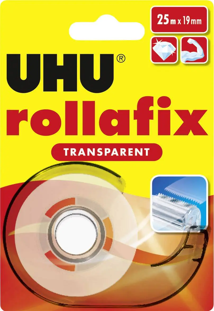 UHU Klebefilm rollafix transparent, inkl. Handabroller (EAN: 4026700369656)