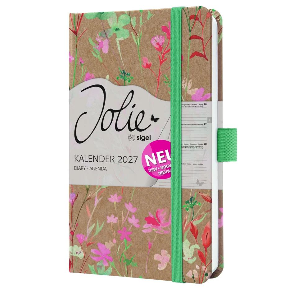 sigel Taschenkalender Jolie Pure 2027 "Green Floral Serenity (EAN: 4004360763618)