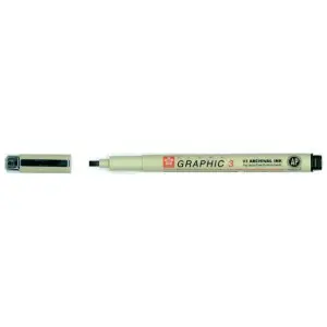 SAKURA Grafikstift PIGMA GRAPHIC 3, schwarz (EAN: 0084511366237)