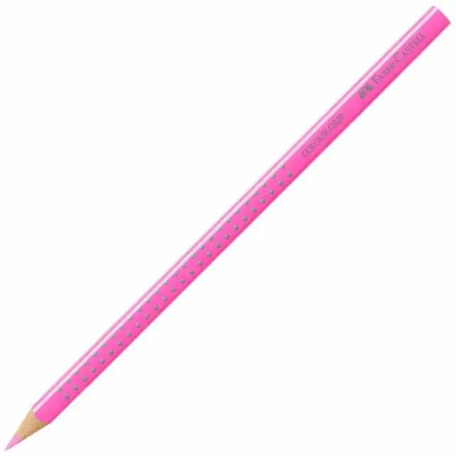 FABER-CASTELL Dreikant-Buntstift Colour GRIP, neonpink (EAN: 4005401124146)