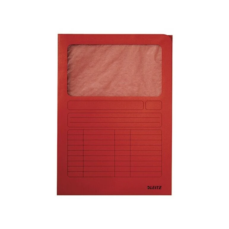 LEITZ Sichtmappe, DIN A4, Karton, mit Sichtfenster, rot (EAN: 4002432354030)