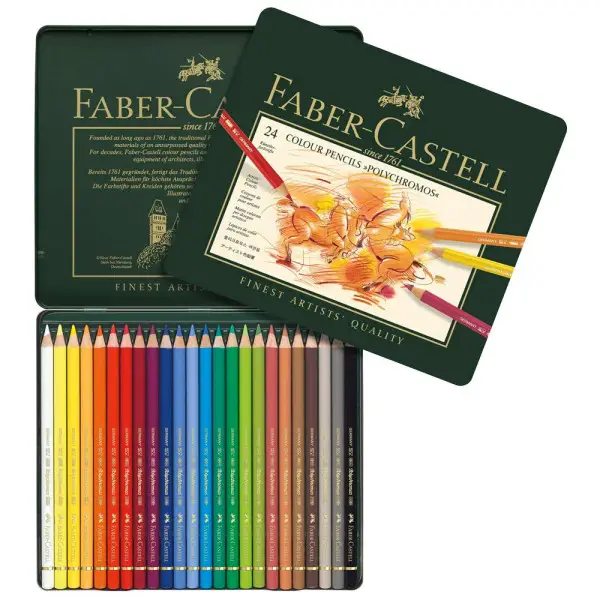 FABER-CASTELL Buntstifte POLYCHROMOS, 24er Metalletui (EAN: 4005401100249)