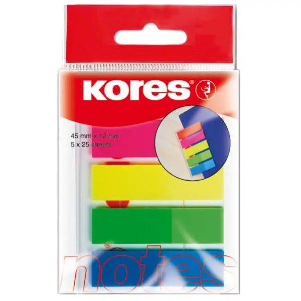 Kores Pagemarker - Folie, 12 x 45 mm, Neonfarben (EAN: 9023800451057)