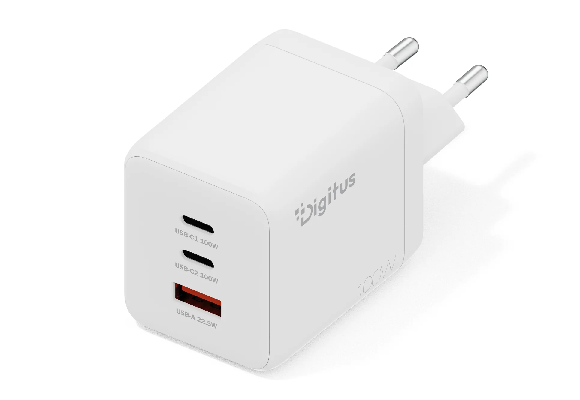 DIGITUS USB-Steckdosenadapter GaN Charger, 2x USB-C/1x USB-A (EAN: 4016032505846)