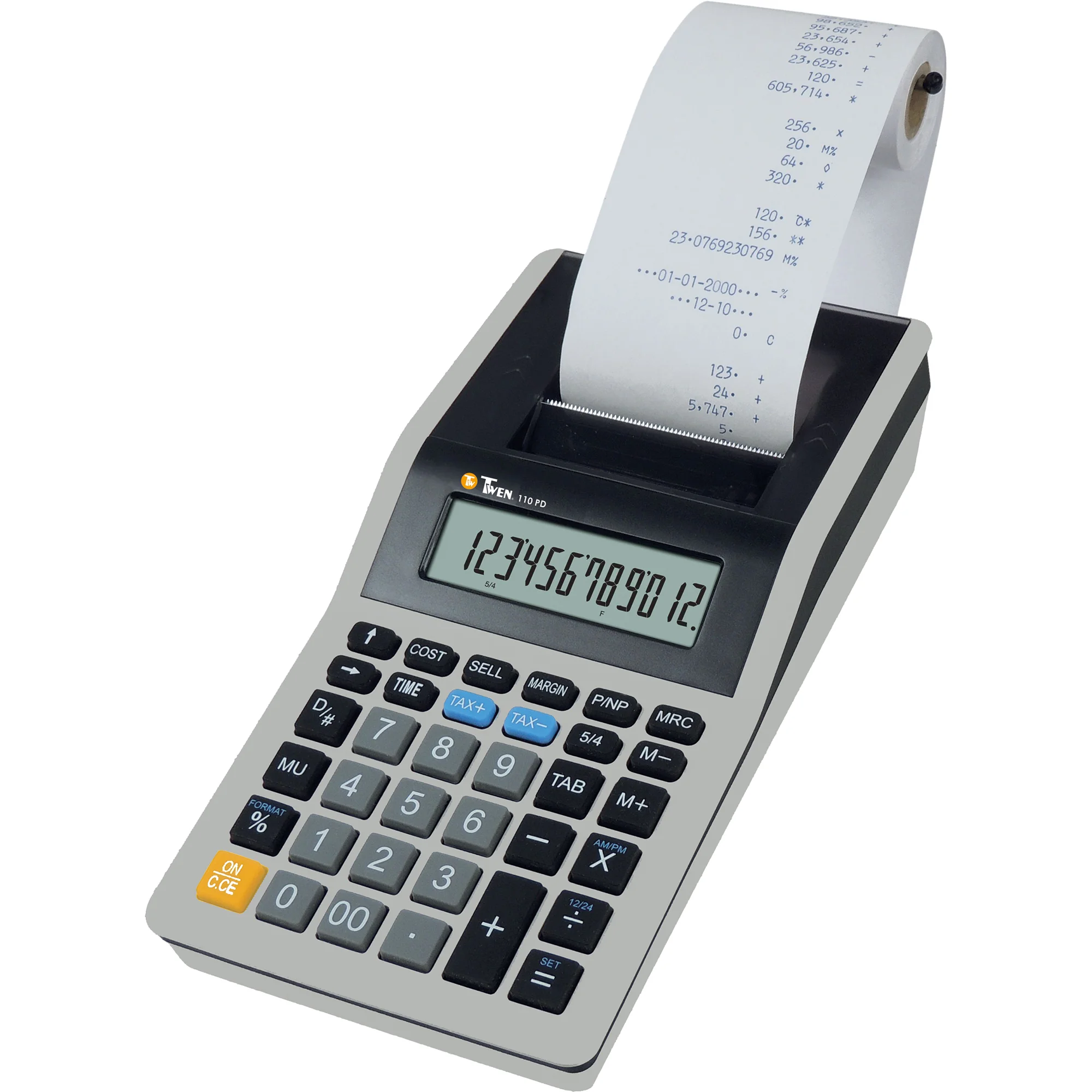 TWEN druckender Tischrechner 110 PD, grau/schwarz (EAN: 4025999801588)