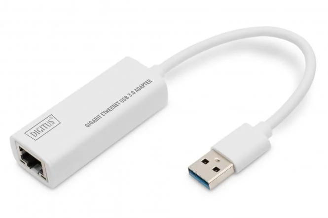 DIGITUS USB 3.0 auf Gigabit Ethernet Adapter, weiß (EAN: 4016032318385)
