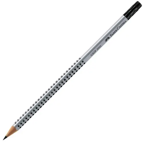 FABER-CASTELL Bleistift GRIP 2001 mit Radierer, Härtegrad: B (EAN: 4005401172017)