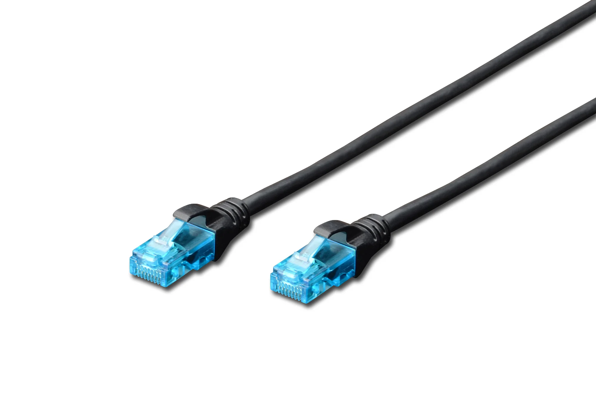 DIGITUS Patchkabel Kat. 5e, U/UTP, 0,5 m, schwarz (EAN: 4016032320722)