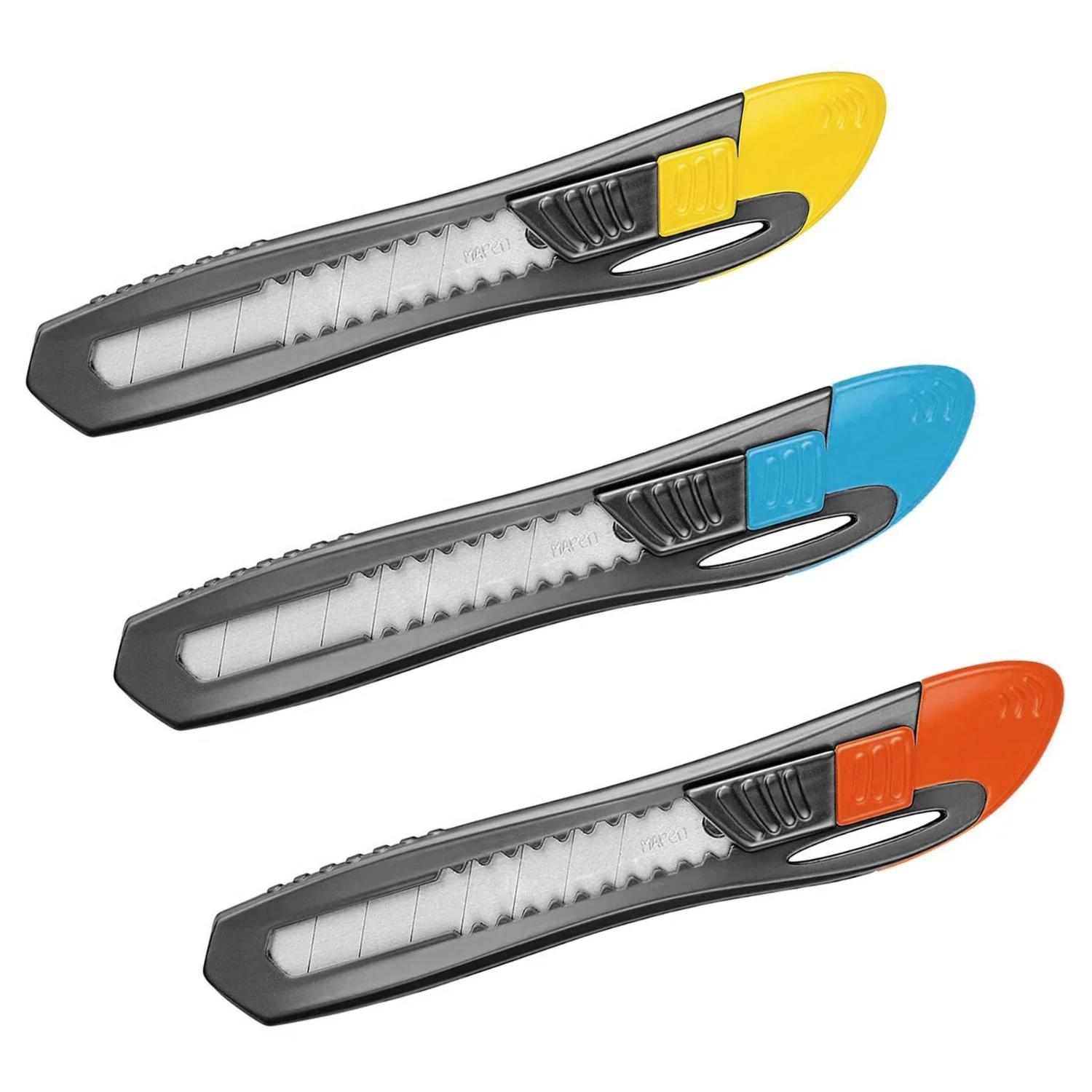 Maped Cutter Universal Kunststoff, Klinge 18 mm, sortiert, blau, rot und gelb (EAN: 3154140183103)