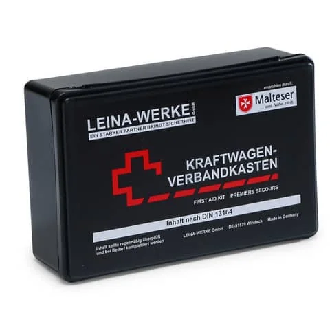 LEINA KFZ-Verbandkasten Standard, Inhalt DIN 13164, schwarz (EAN: 4011166100073)