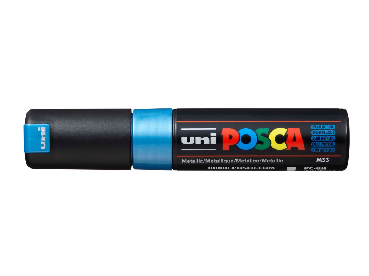POSCA Pigmentmarker PC-8K, blau metallic (EAN: 4902778113639)