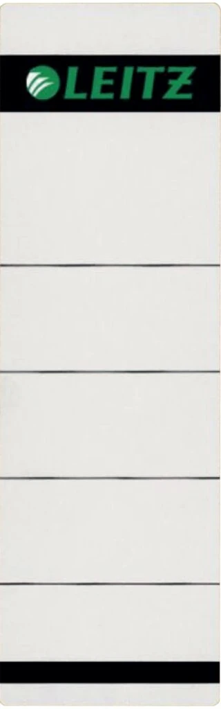 LEITZ Ordnerrücken-Etikett, 61 x 192 mm, kurz, breit, grau (EAN: 4002432302390)