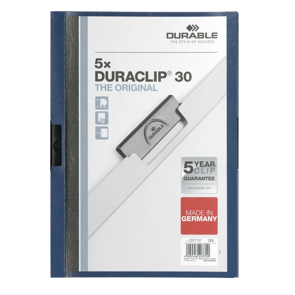 DURABLE Klemmhefter DURACLIP ORIGINAL 30, DIN A4, dunkelblau (EAN: 4005546203720)