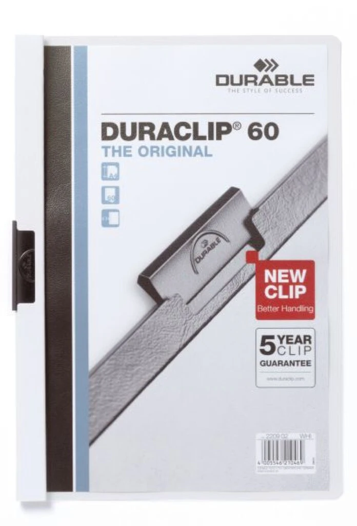 DURABLE Klemmhefter DURACLIP ORIGINAL 60, DIN A4, weiß (EAN: 4005546210469)