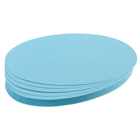 FRANKEN Moderationskarten Ovale, 110 x 190 mm, hellblau (EAN: 4016946055840)