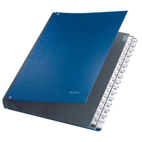 LEITZ Pultordner, A4, 1-31, 32 Fächer, Kunststoff, blau (EAN: 4002432311774)