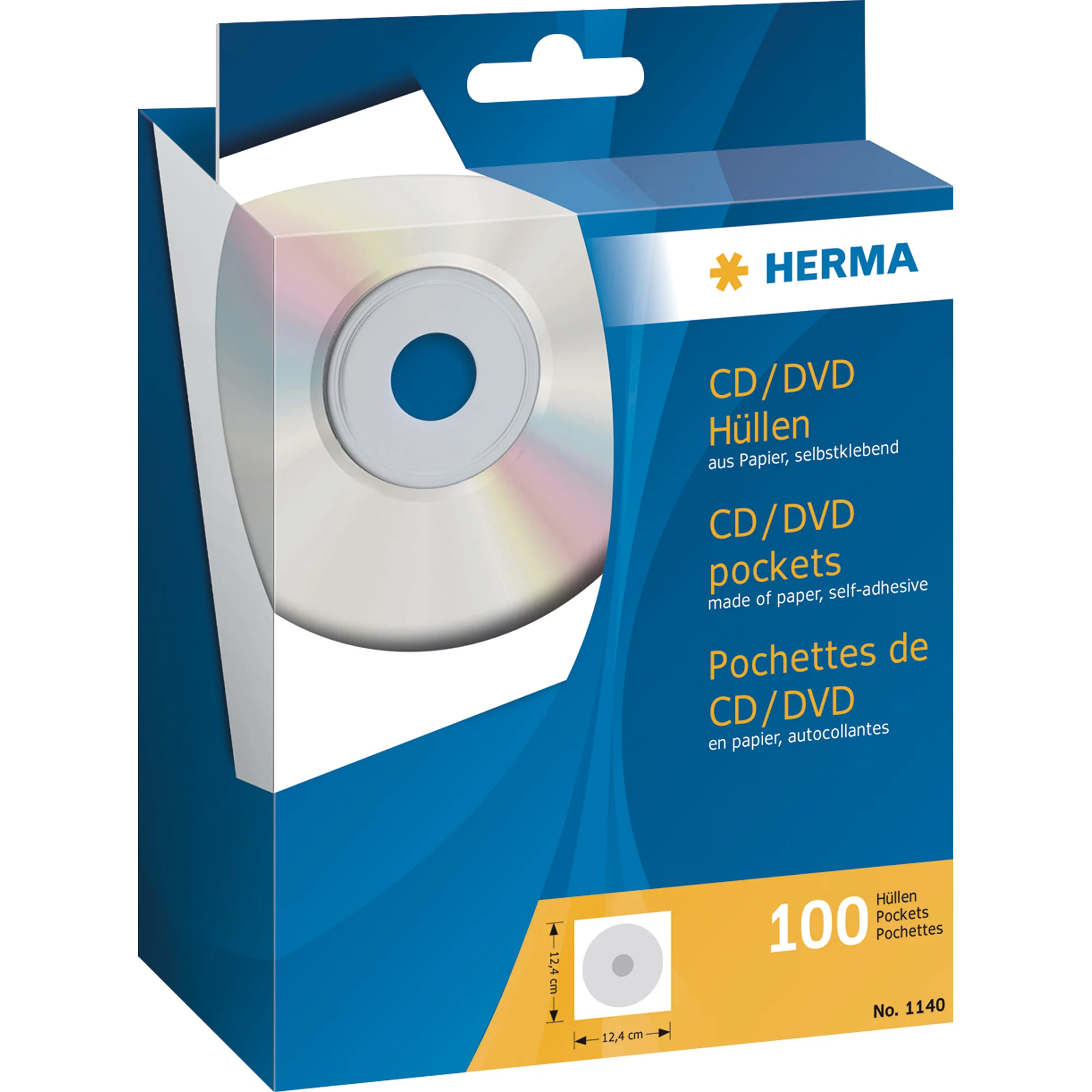 HERMA CD-/DVD-Papiertaschen, mit Fenster, weiß (EAN: 4008705011402)