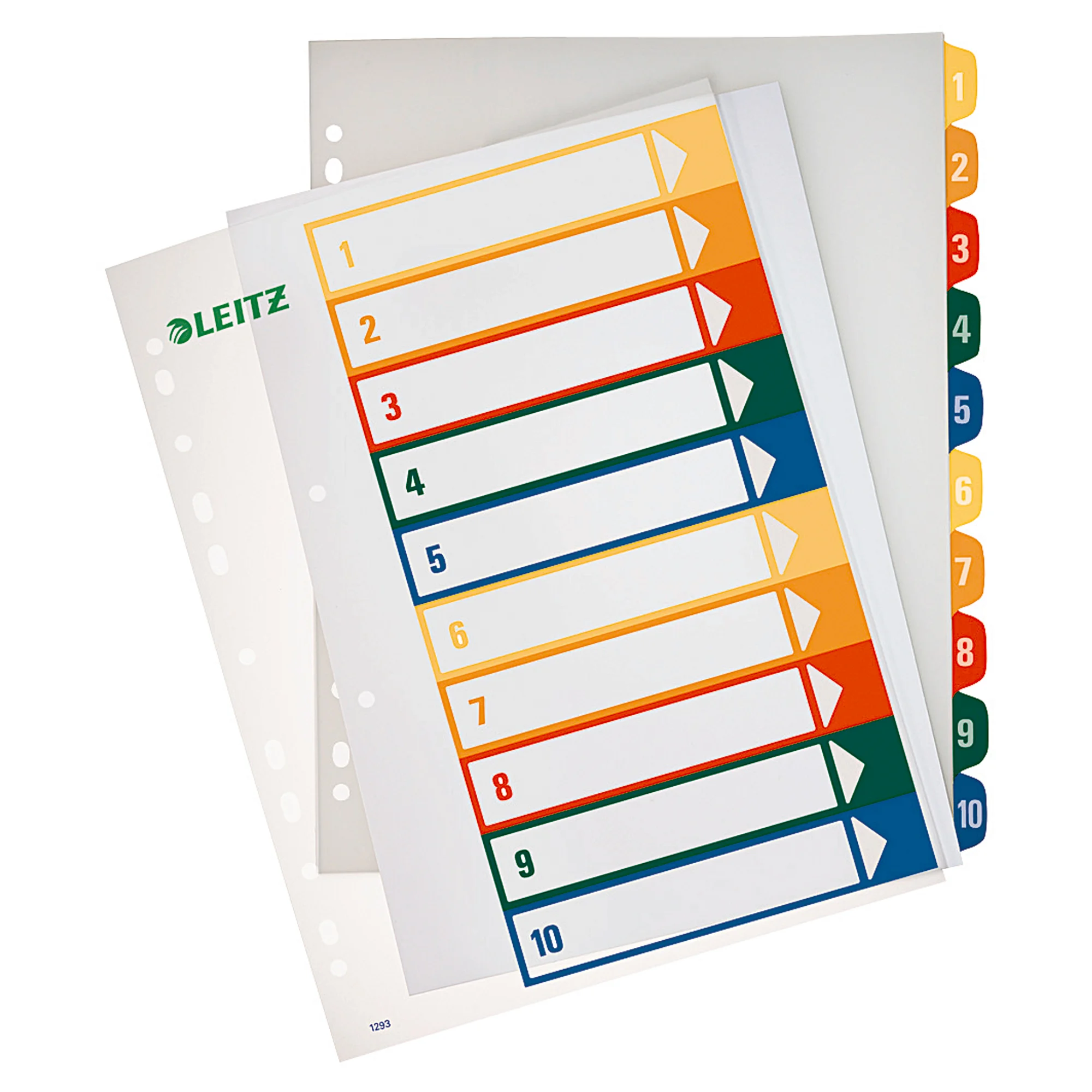 LEITZ Kunststoff-Register, Zahlen, A4 Überbreite, 1-10, PC- (EAN: 4002432358465)