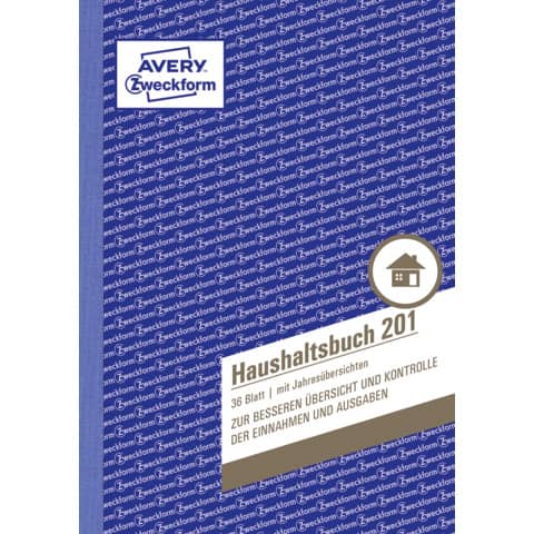 AVERY Zweckform Formularbuch "Haushaltsbuch", A5, 36 Blatt (EAN: 4004182002018)