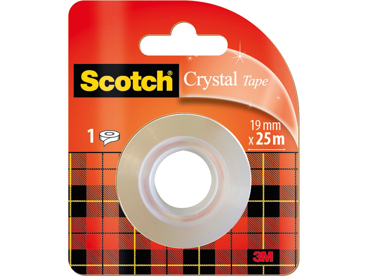 Scotch Klebefilm Crystal, transparent, 19 mm x 25 m (EAN: 0051131592070)