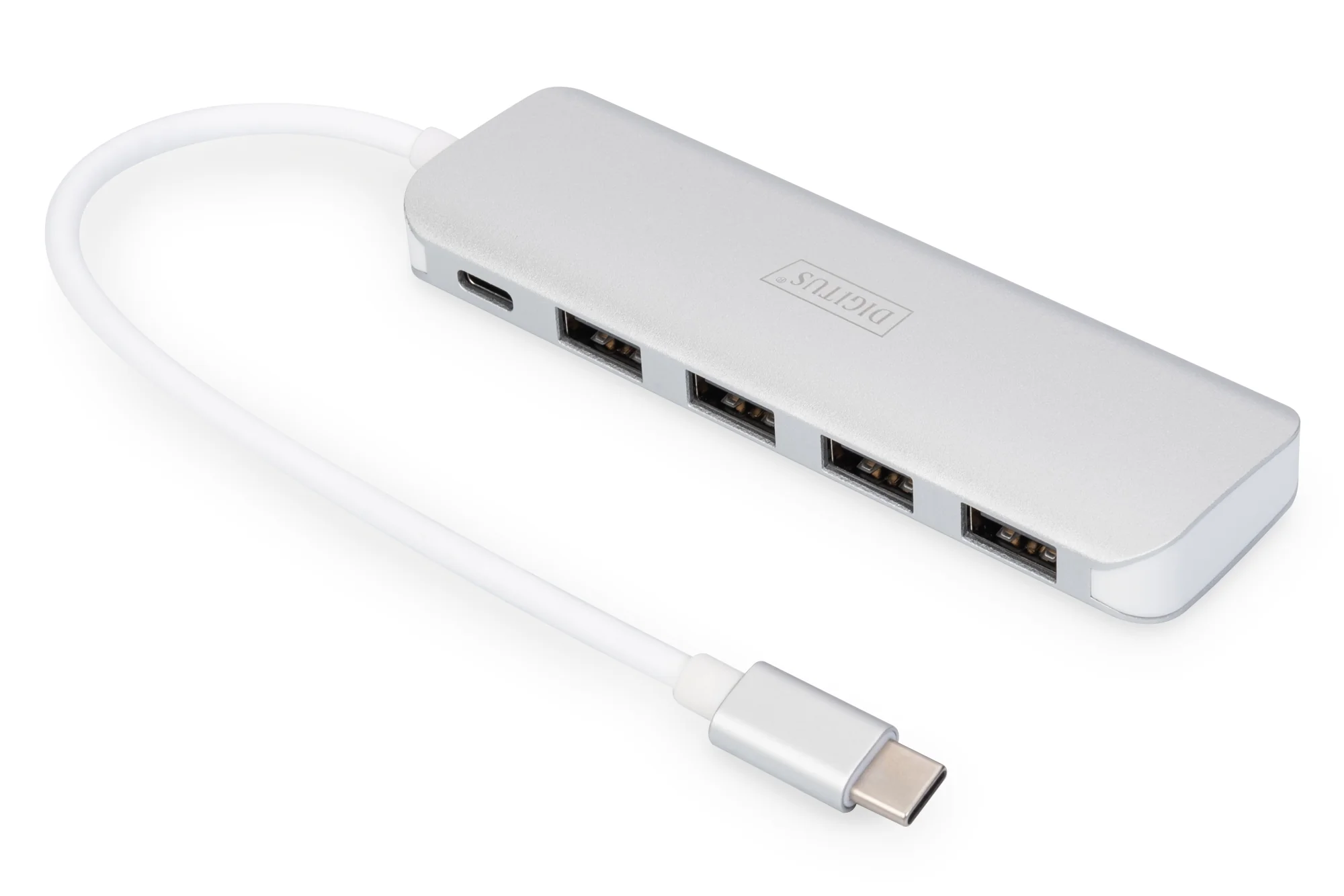 DIGITUS USB-C 3.0 Hub, 4-Port, silber (EAN: 4016032455653)