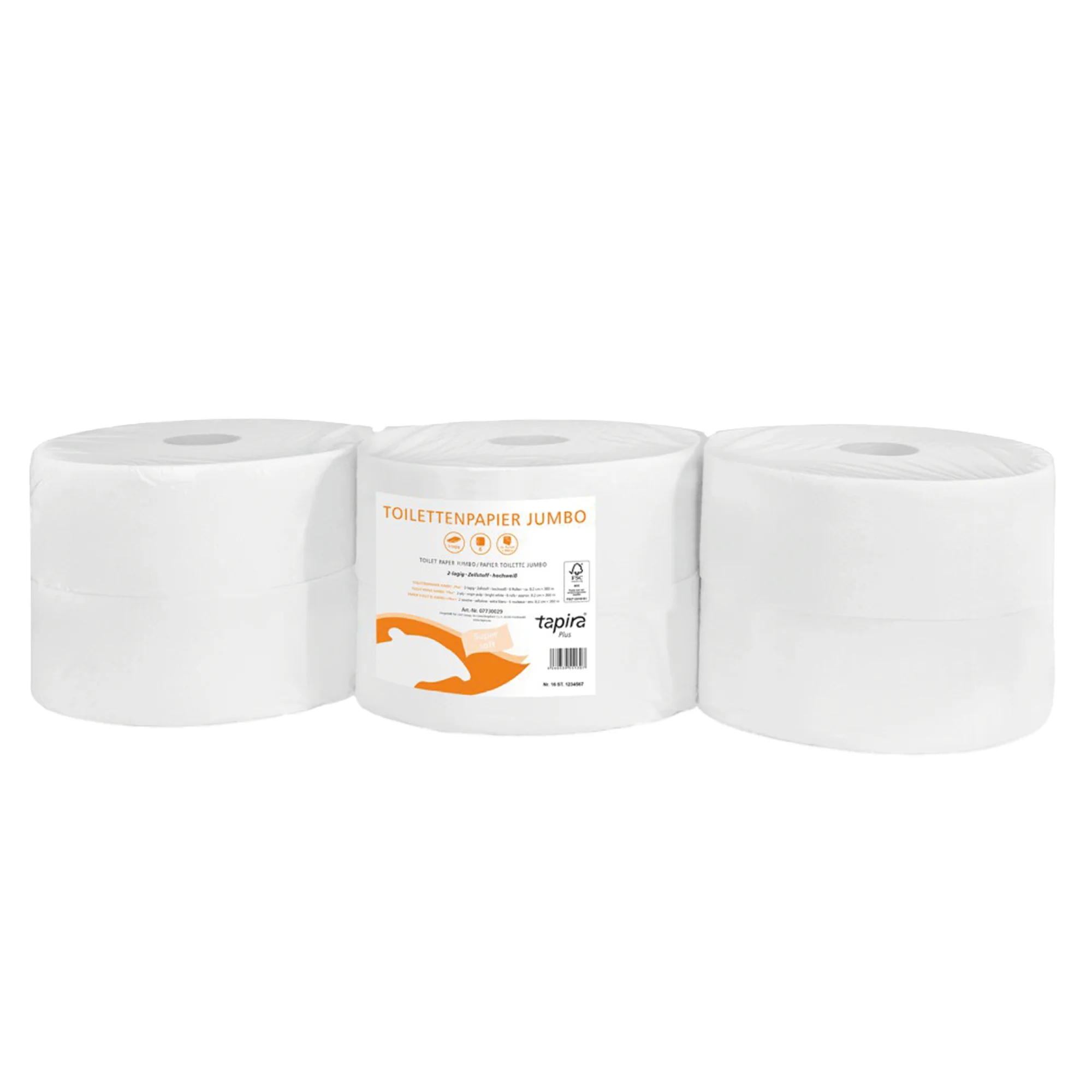 Tapira Großrollen-Toilettenpapier Plus, 2-lagig, 360 m (EAN: 4260339558115)