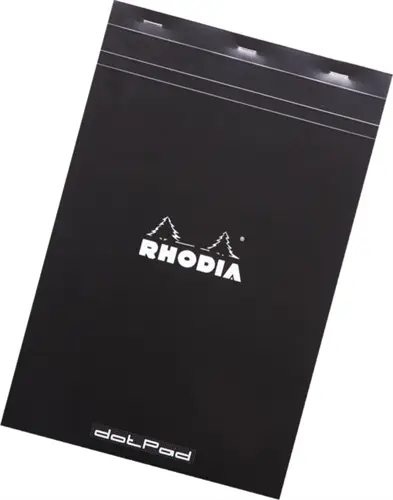 RHODIA Notizblock "dotPad", DIN A4+, gepunktet, schwarz (EAN: 3037920195599)
