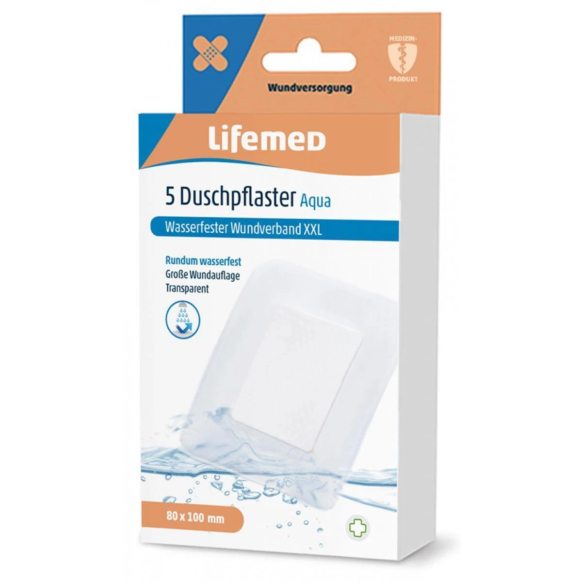 Lifemed Duschpflaster "Aqua XXL", transparent (EAN: 4251594210030)
