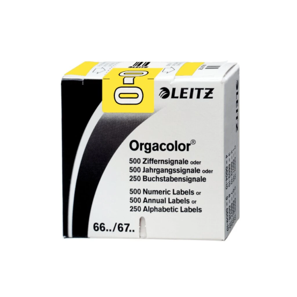 LEITZ Buchstabensignal Orgacolor "O", auf Rolle, gelb (EAN: 4002432314249)