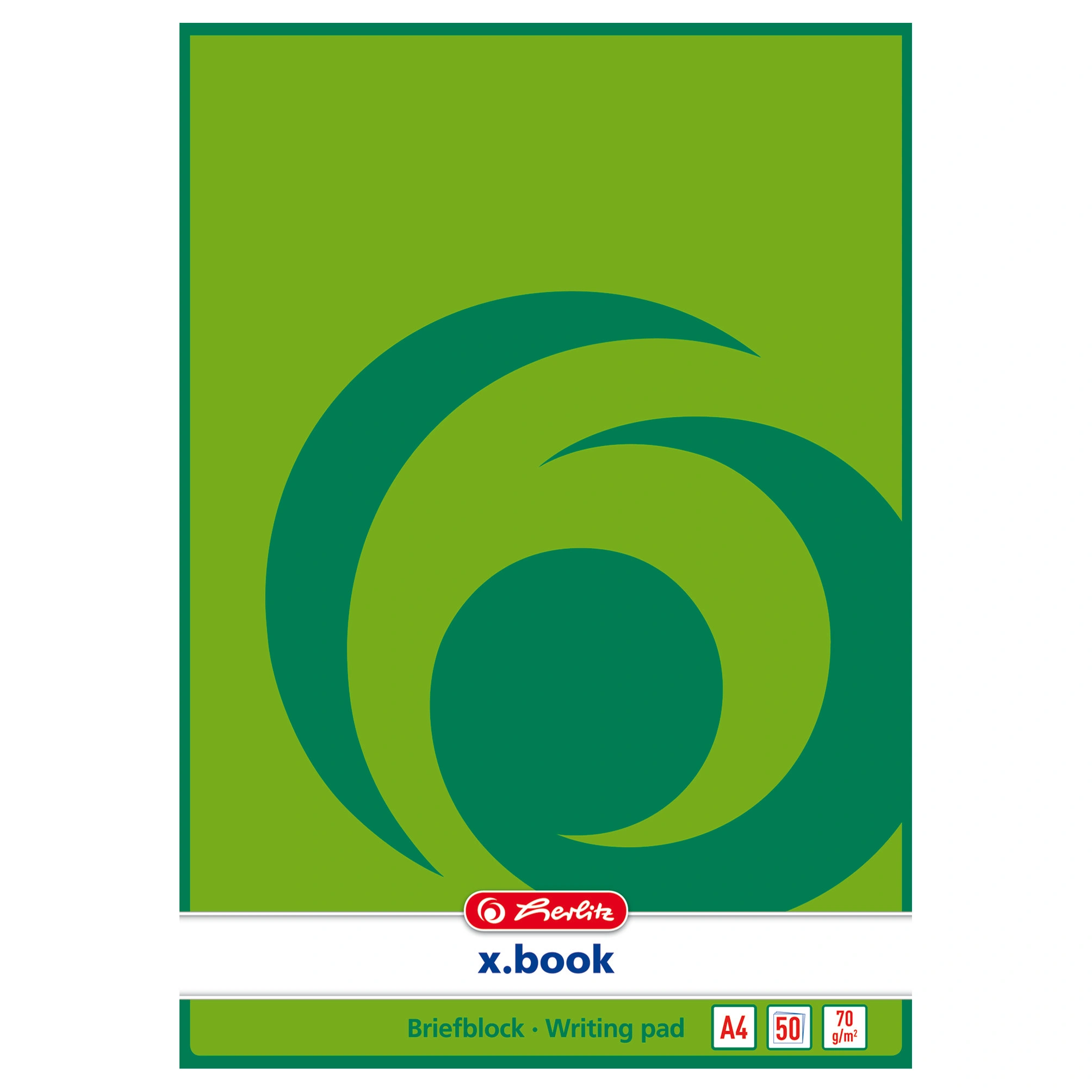 herlitz Briefblock x.book, A4, ungelocht, 50 Blatt, blanko (EAN: 4008110717401)