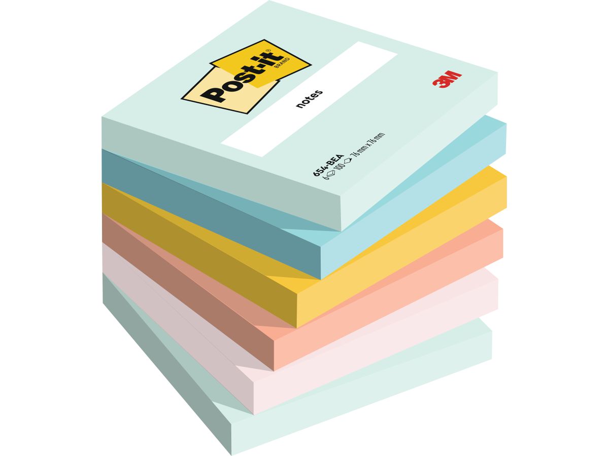 Post-it Haftnotizen notes, 76 x 76 mm, Beachside Collection (EAN: 4054596926103)