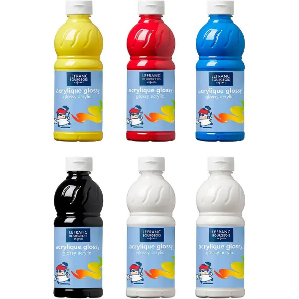 LEFRANC BOURGEOIS Acrylfarbe Glossy, 500 ml, farbig sortiert (EAN: 3013641882949)