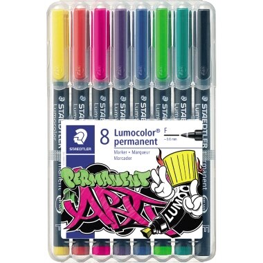 STAEDTLER Lumocolor Permanent-Marker 318F, 8er Etui (EAN: 4007817078242)