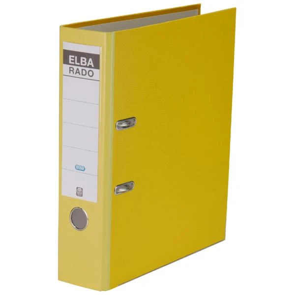 ELBA Ordner rado brillant, Rückenbreite: 80 mm, gelb (EAN: 4002030101227)
