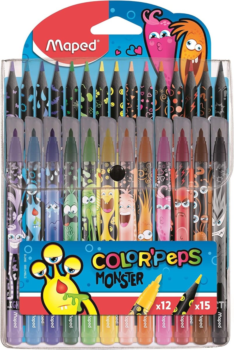 Maped Zeichenset COLOR'PEPS MONSTER, 27er Etui (EAN: 3154149847181)