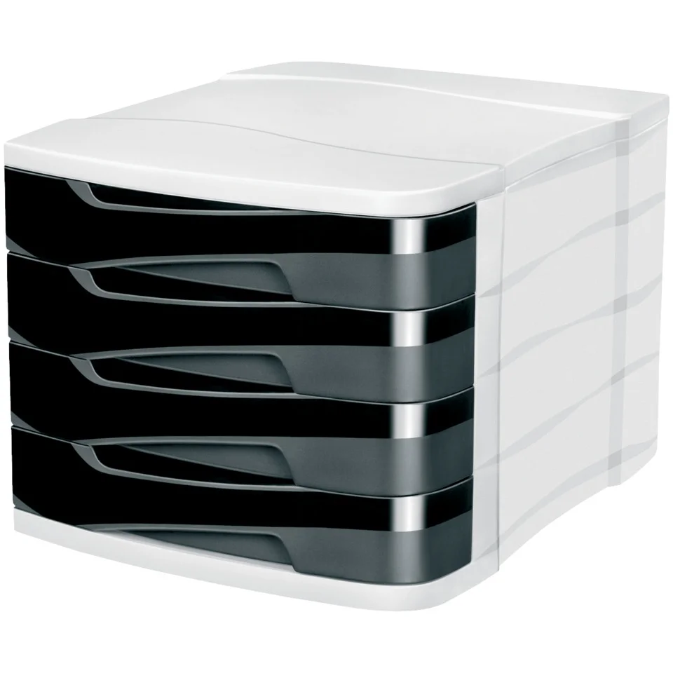 CEP Schubladenbox ELLYPSE OWA, 4 Schübe, schwarz (EAN: 3462153943165)