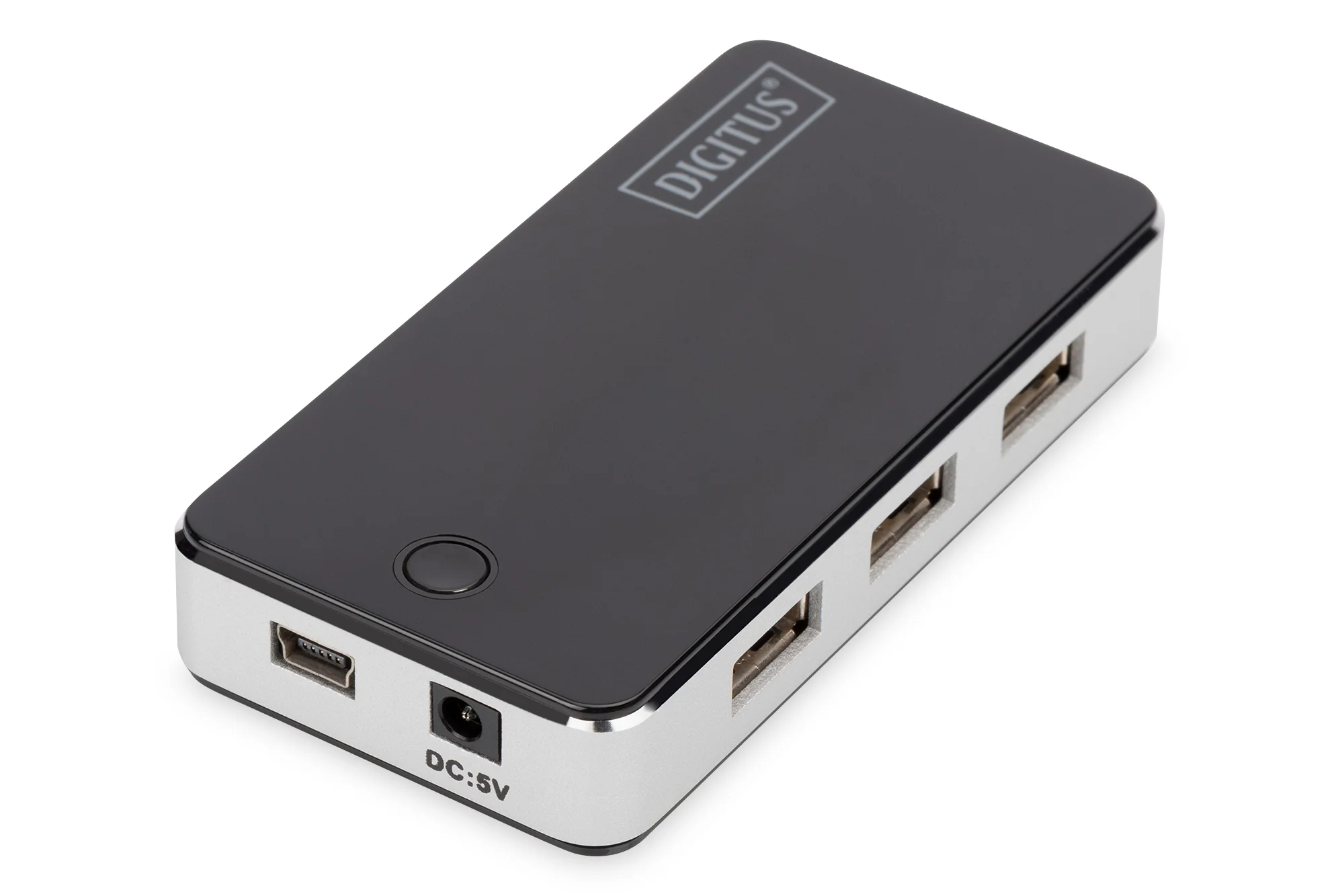 DIGITUS USB 2.0 Hub, 7-Port, schwarz, inkl. Netzteil (EAN: 4016032318859)