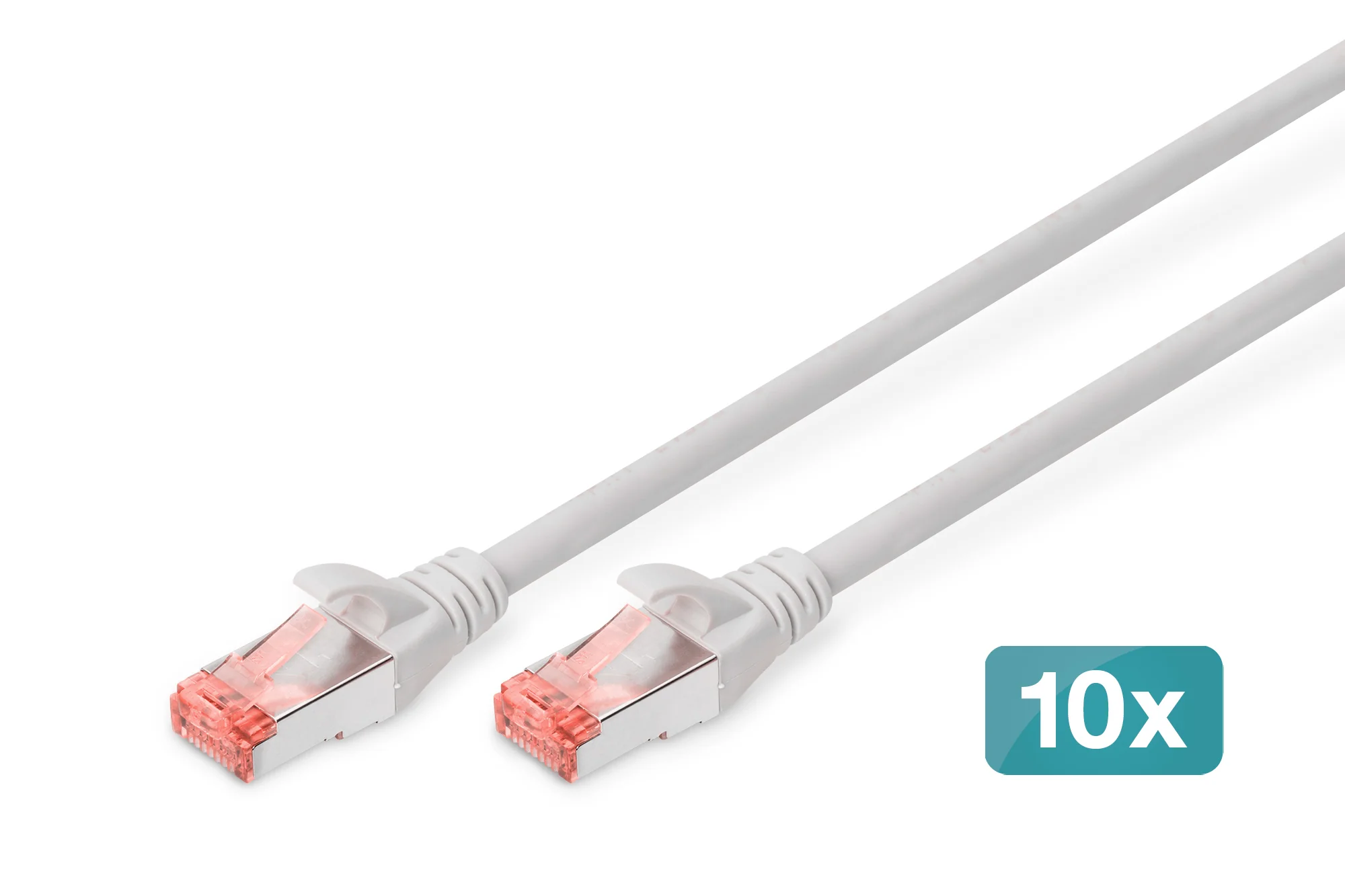 DIGITUS Patchkabel Kat. 6, S/FTP, 2,0 m, grau, Set (EAN: 4016032441458)