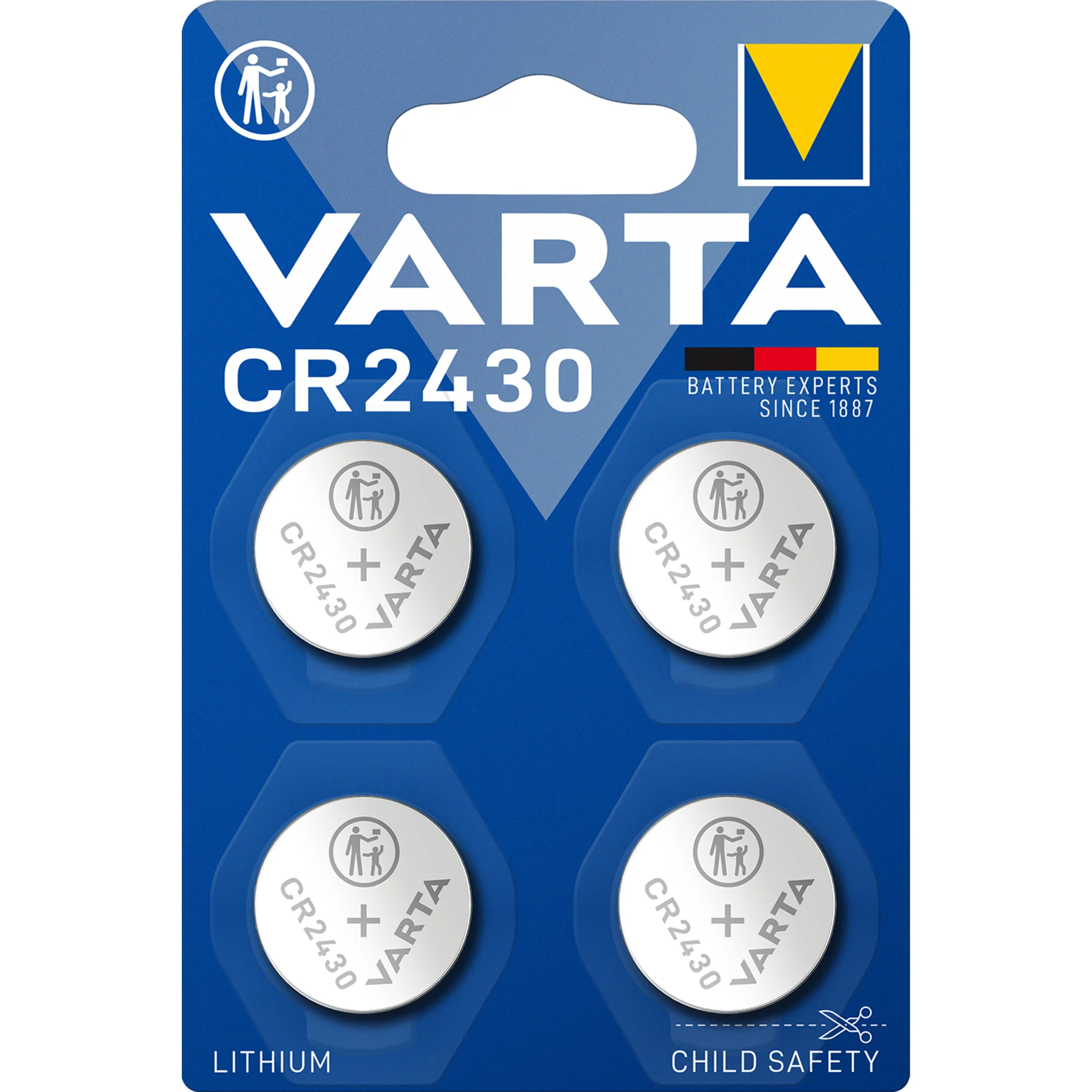 VARTA Lithium Knopfzelle "Professional Electronics", CR2430 (EAN: 4008496133345)