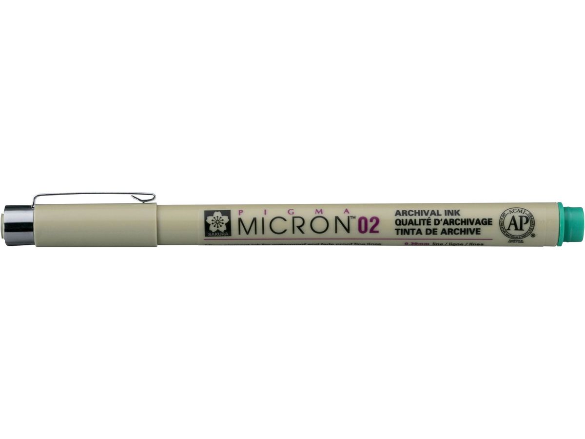 SAKURA Fineliner PIGMA MICRON 02, grün (EAN: 0084511318397)
