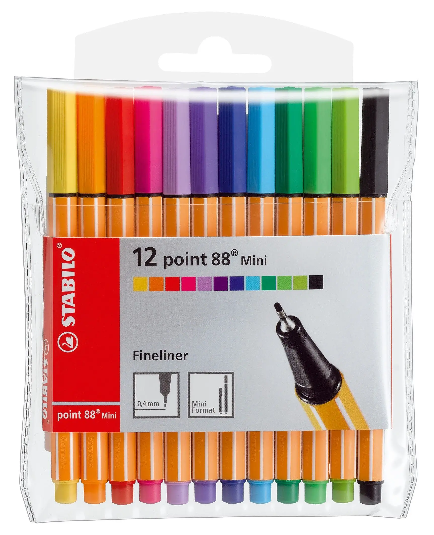STABILO Fineliner point 88 Mini, 12er Kunststoffetui (EAN: 4006381367219)